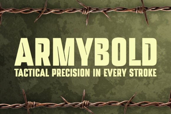 Armybold: The Strong Military Stencil Font for Tactical Designs