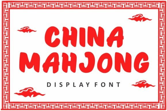 China Mahjong: Bold Display Font for Cultural Design