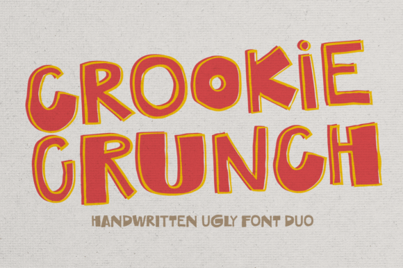 Crookie Crunch: The Handwritten Ugly Font Duo
