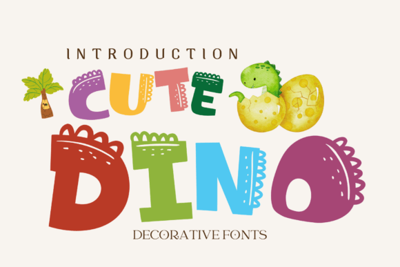 Cute Dino: A Playful Font for Roaring Creativity