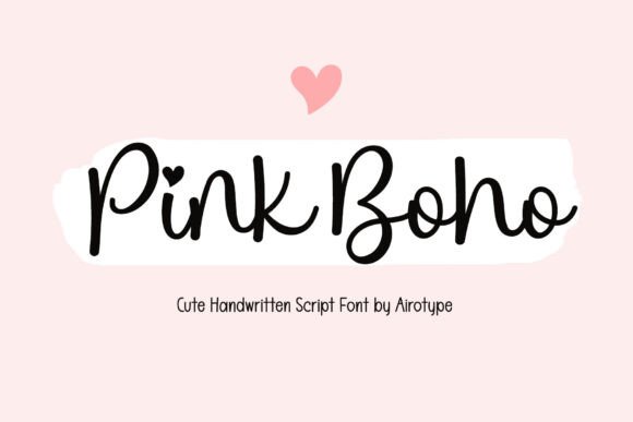 Discover Pink Boho: A Handwritten Font for Charming Designs