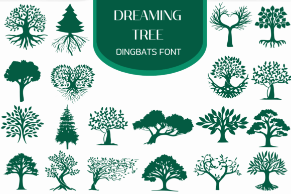 Dreaming Tree: A Dingbats Font for Whimsical Design
