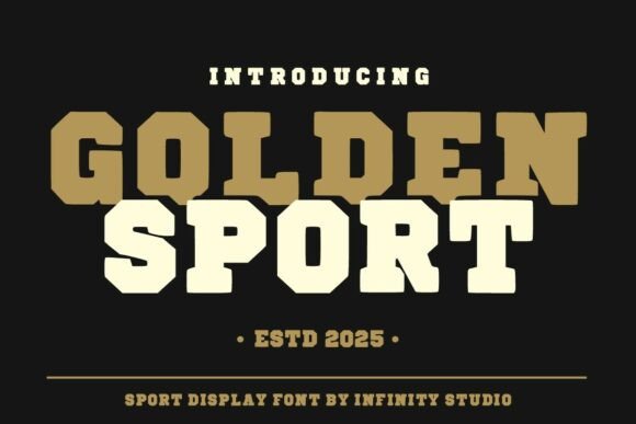 Golden Sport: A Bold Vintage Typeface for Modern Branding