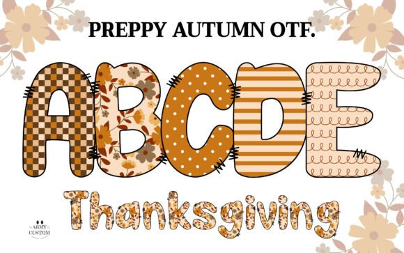 Preppyfall3 Checkered: A Patchwork Font for Autumn Projects