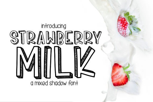 Strawberry Milk: The Playful Mixed Shadow Font for Creative Projects