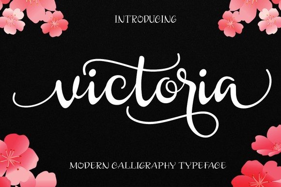 Victoria: A Modern Calligraphy Font with Flowing Elegance