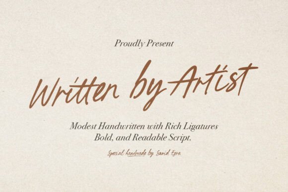 Written by Artist: A Handwritten Font That Feels Authentic